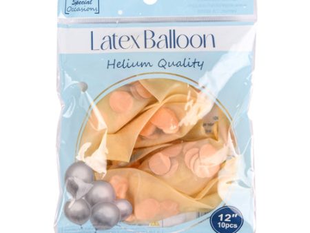 NEW WHOLESALE ANGELS CRAFT LATEX BALLOON 12 10CT CLEAR WITH ROSE GOLD CONFETTI SOLD BY CASE Hot on Sale