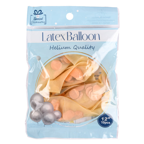 NEW WHOLESALE ANGELS CRAFT LATEX BALLOON 12 10CT CLEAR WITH ROSE GOLD CONFETTI SOLD BY CASE Hot on Sale