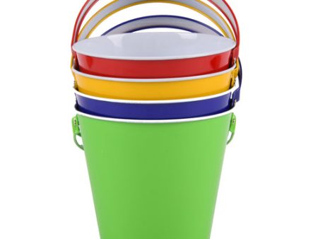 WHOLESALE 5.2 TIN BUCKET 4 ASST COLORS SOLD BY CASE Online Sale