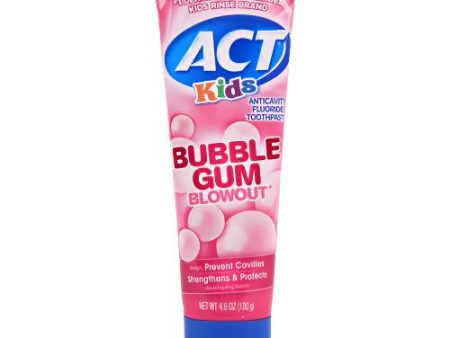 WHOLESALE ACT KIDS TOOTHPASTE BUBBLE GUM 4.6 OZ SOLD BY CASE Hot on Sale