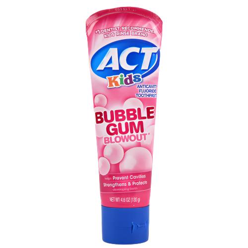 WHOLESALE ACT KIDS TOOTHPASTE BUBBLE GUM 4.6 OZ SOLD BY CASE Hot on Sale