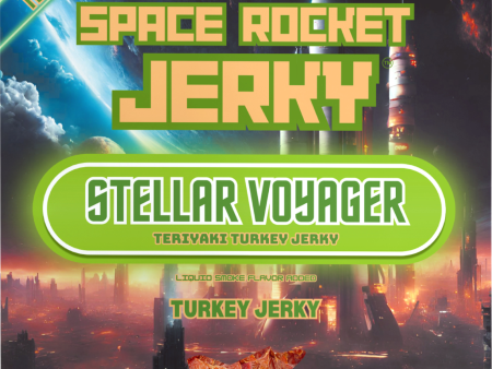 Space Rocket Jerky Teriyaki Turkey 2.5oz, 10ct Turkey Jerky [1 Case Price] on Sale