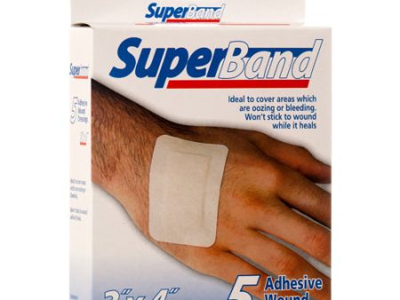 WHOLESALE SUPERBAND ADHESIVE WOUND DRESSINGS 3X4 5CT SOLD BY CASE Discount