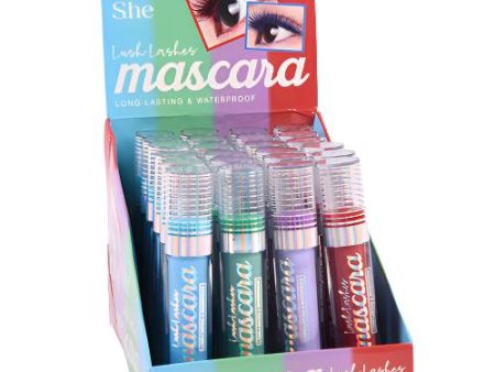 WHOLESALE SHE LUSH LASHES MASCARA WATERPROOF ASST COLOR SOLD BY CASE For Sale