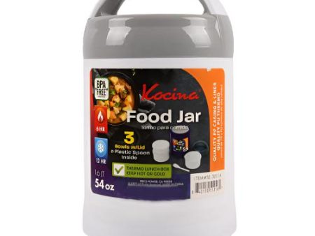 WHOLESALE KOCINA FOOD JAR TERMO W 3BOWLS 54-OZ SOLD BY CASE on Sale