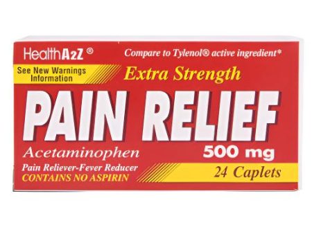 WHOLESALE HEALTHA2Z PAIN RELIEF EXTRA STRENGTH 500MG 24 CAPLETS SOLD BY CASE on Sale