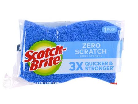 WHOLESALE SCOTCH BRITE SCRUB SPONGE 4.4X2.6X.7 1PC SOLD BY CASE on Sale