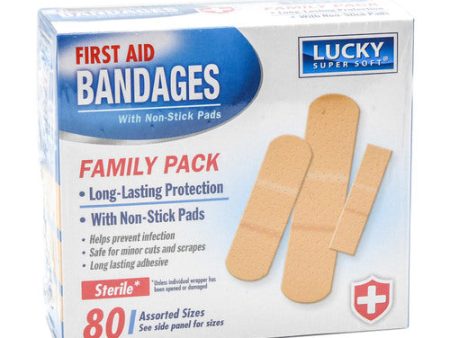 WHOLESALE LUCKY BANDAGES ASSORTED SIZES 80 CT SOLD BY CASE Online