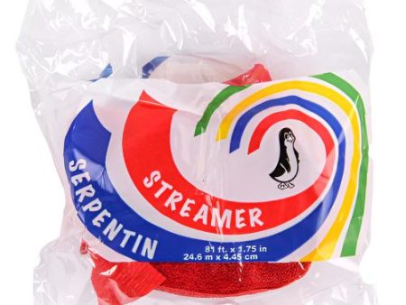 WHOLESALE SO NICE PARTY STREAMER RED 81FTX1.75 SOLD BY CASE Supply