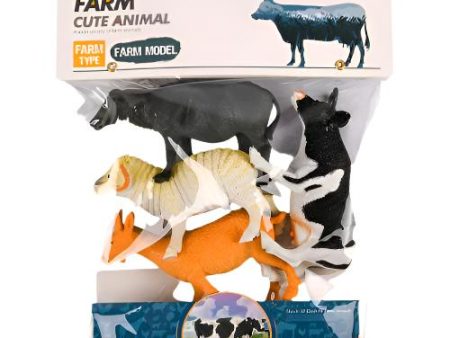 WHOLESALE FARM CUTE ANIMAL ASST 4PC IN PVC BAG SOLD BY CASE Online Sale