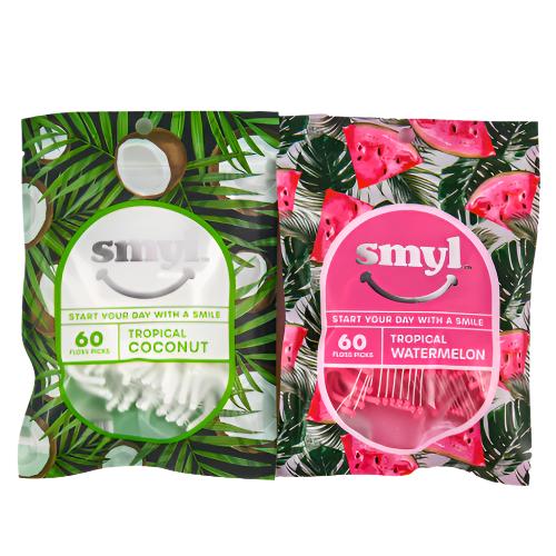 WHOLESALE SMYL FLOSS PICKS COCONUT & WATERMELON 60 CT SOLD BY CASE Online