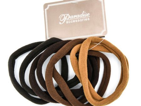 WHOLESALE HAIR TIE PONY TAIL LARGE BROWN MIX #H1179BR SOLD BY CASE Hot on Sale