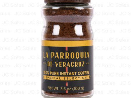 WHOLESALE LA PARROQUIA DE VERACRUZ INSTANT COFFEE 12   3.5 OZ SOLD BY CASE Supply