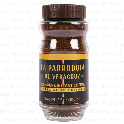 WHOLESALE LA PARROQUIA DE VERACRUZ INSTANT COFFEE 12   3.5 OZ SOLD BY CASE Supply