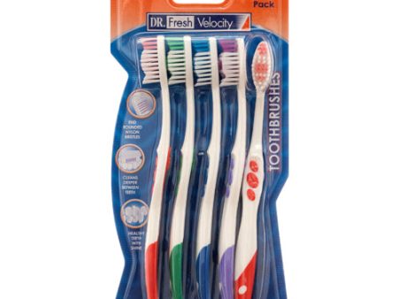 WHOLESALE DR.FRESH TOOTHBRUSH 5PK VELOCITY SOLD BY CASE Hot on Sale