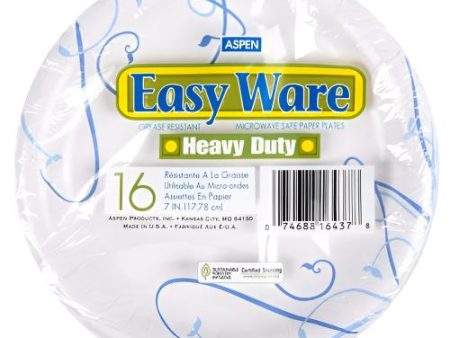 NEW WHOLESALE ASPEN EASY WARE PRINTED PAPER PLATE 7 16CT SOLD BY CASE For Cheap