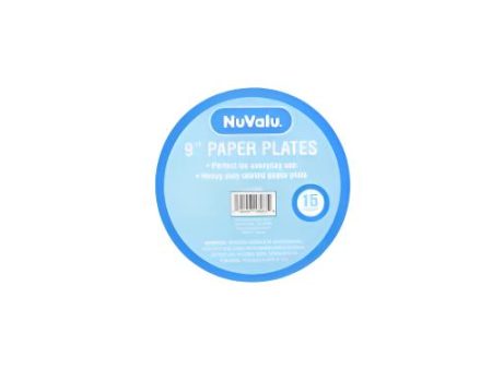 WHOLESALE NUVALU PAPER PLATE ROUND 9 15CT WHITE COATED SOLD BY CASE For Cheap