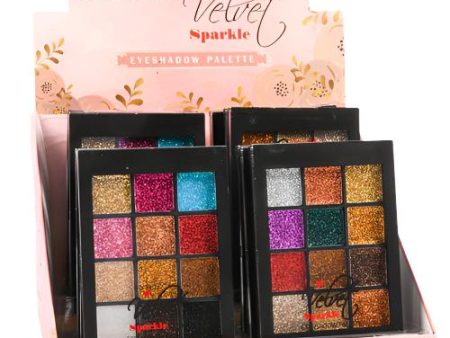 WHOLESALE SANTEE VELVET SPARKLE EYESHADOW PALETTE SOLD BY CASE Fashion