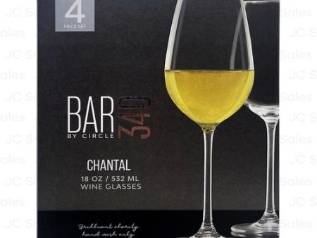 WHOLESALE CHANTAL WINE GLASS WHITE 18-OZ SOLD BY CASE Online now