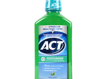 WHOLESALE ACT MOUTHWASH RESTORING GENTLE MINT 33.8 OZ SOLD BY CASE Online Sale