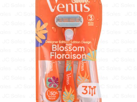 WHOLESALE GILLETTE VENUS BLOSSOM RAZORS 3 CT SOLD BY CASE Hot on Sale