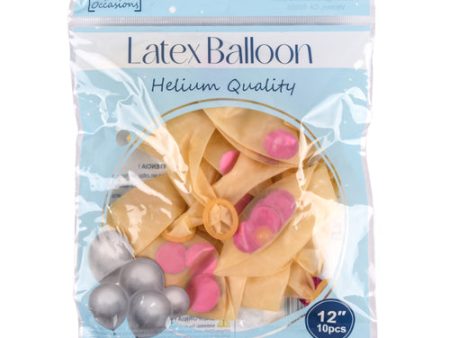 NEW WHOLESALE ANGELS CRAFT LATEX BALLOON 12 10CT CLEAR WITH PINK CONFETTI SOLD BY CASE For Discount