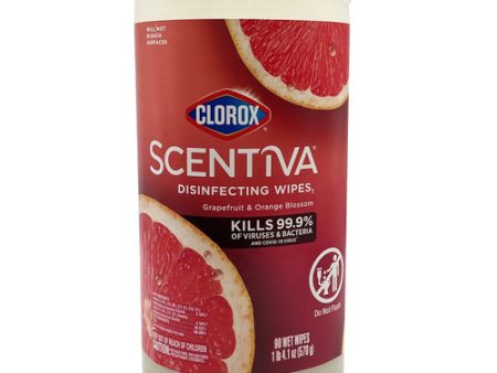 WHOLESALE CLOROX SCENTIVA DISINFECTING WIPES GRAPEFRUIT 90 CT SOLD BY CASE Online Hot Sale