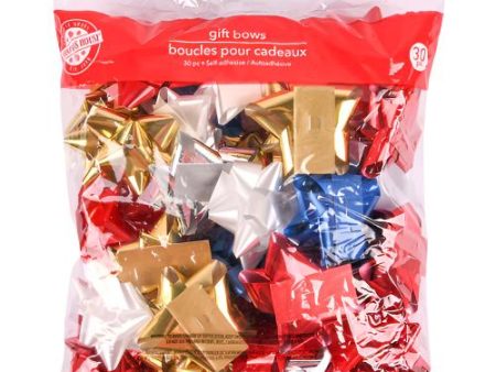 NEW WHOLESALE HX CHRISTMAS HOUSE GIFT BOWS ASST COL  30PC SOLD BY CASE Online Sale