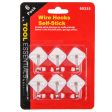 WHOLESALE WIRE HOOKS 6PC W  SELF STICK SOLD BY CASE Cheap