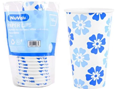 WHOLESALE NUVALU PAPER CUP PRINTED 16 OZ. 10CT SOLD BY CASE Discount