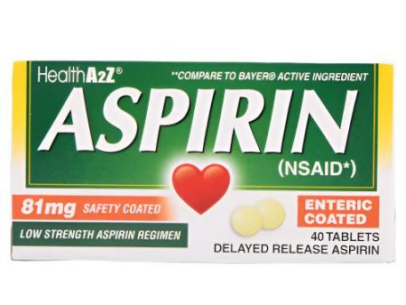 WHOLESALE HEALTHA2Z ASPIRIN 81MG 40 CT YELLOW TABLET SOLD BY CASE Sale