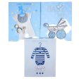 WHOLESALE GIFT BAG MEDIUM BABY SHOWER ASSORTED DESIGNS BLUE SOLD BY CASE on Sale