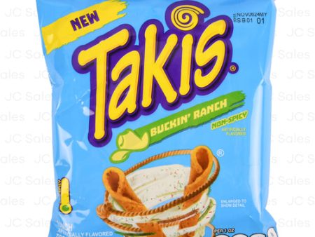 WHOLESALE TAKIS BUCKIN RANCH TORTILLA CHIPS 3.25-OZ SOLD BY CASE Cheap