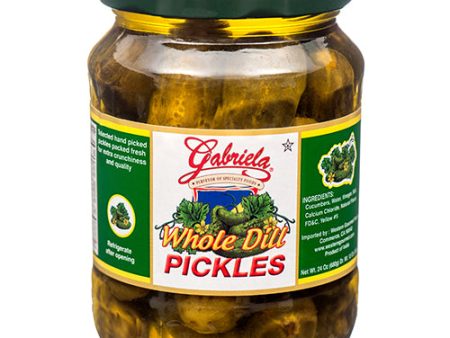 WHOLESALE GABRIELA WHOLE DILL PICKLES 24Z SOLD BY CASE Online now