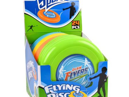 WHOLESALE FLYING DISK ASST COLOR 24PC DISP SOLD BY CASE For Sale