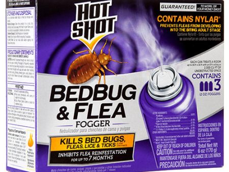 WHOLESALE HOT SHOT BEDBUG & FLEA FOGGER 3PK X 2 OZ SOLD BY CASE For Cheap