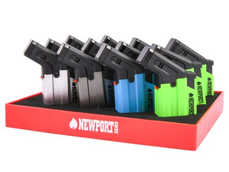 NEW WHOLESALE NEWPORT DOUBLE FLAME LIGHTER ASST COLOR SOLD BY CASE Online Hot Sale