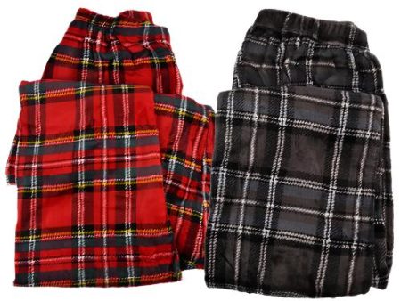 NEW WHOLESALE HW FLEECE PAJAMA PANTS PLAID ASST SOLD BY CASE For Sale