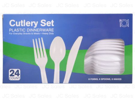 WHOLESALE PLASTIC DISPOSABLE CUTLERY SET 24CT SOLD BY CASE Online Sale