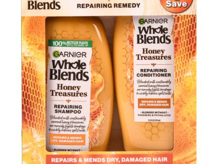 NEW WHOLESALE GARNIER WHOLE BLENDS REPAIRING SHAMP&COND 2PK SOLD BY CASE Discount