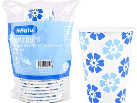 WHOLESALE NUVALU PAPER CUP PRINTED 12 OZ. 12CT SOLD BY CASE For Cheap