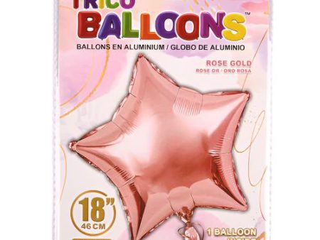 WHOLESALE TRICO 18 STAR FOIL BALLOON ROSE GOLD SOLD BY CASE Online