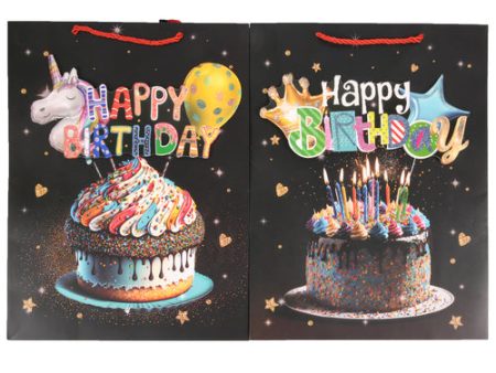 NEW WHOLESALE GIFT BAG LARGE 3D POP OUT HAPPY BIRTHDAY ASST DESIGNS SOLD BY CASE Online Hot Sale