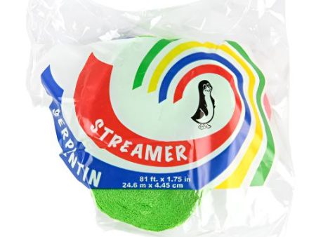 WHOLESALE SO NICE PARTY STREAMER LIME GREEN 81FTX1.75 SOLD BY CASE For Cheap