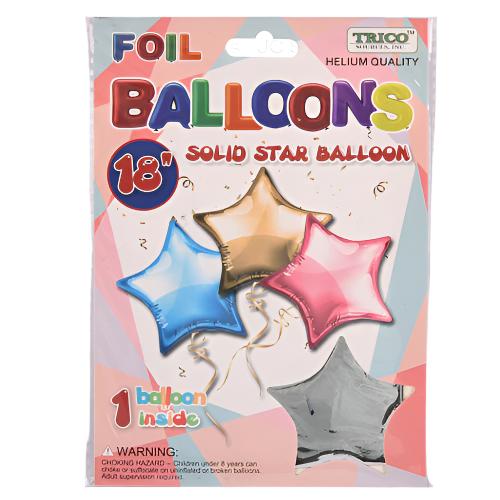 WHOLESALE TRICO 18 STAR FOIL BALLOON SILVER SOLD BY CASE For Sale