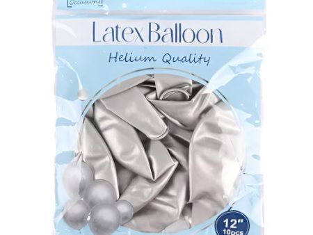 WHOLESALE ANGELS CRAFT LATEX BALLOON 10CT SILVER SOLD BY CASE For Sale