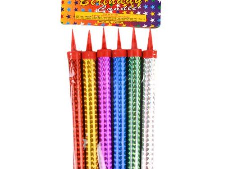 WHOLESALE SPARKLER CANDLES MULTI COLOR 7 6PC SOLD BY CASE For Sale