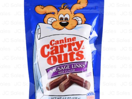 WHOLESALE DOG TREAT CANINE CARRY OUTS SAUSAGE LINKS 4.5OZ SOLD BY CASE on Sale