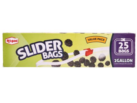 NEW WHOLESALE RI-PAC SLIDER BAGS 2GALLON 25-CT SOLD BY CASE For Cheap