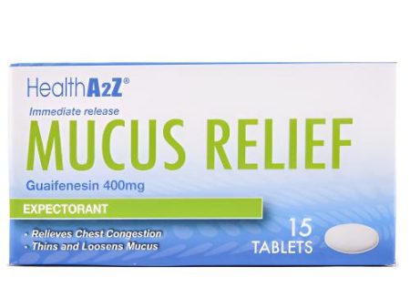 WHOLESALE HEALTHA2Z MUCUS RELIEF ORIGINAL 400MG 15 TABLETS SOLD BY CASE on Sale